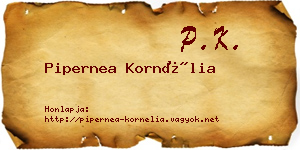 Pipernea Kornélia névjegykártya